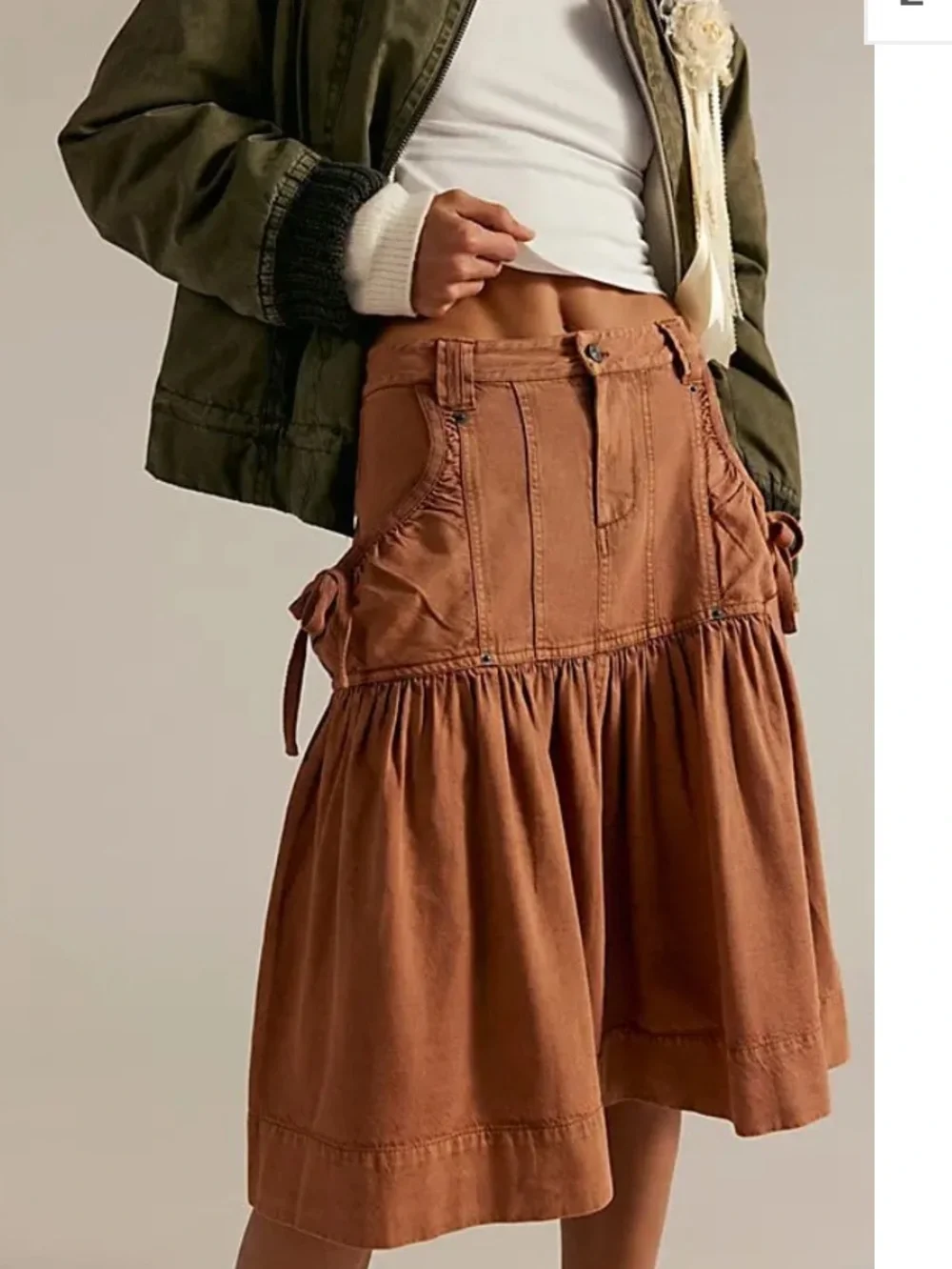 We The Free Tuff And Tumble Midi Skirt NWOT*